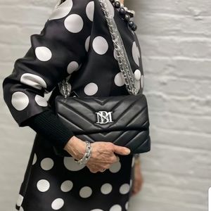 Badgley MISCHKA Mini Chevron-Quilted Vegan Leather Crossbody Bag